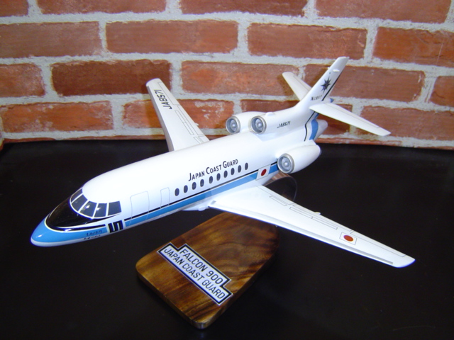 オーダーメイド予約受付中！1/48 ファルコン900（ダッソー）海上保安庁　木製模型