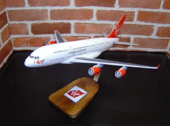 オーダーメイド予約受付中！1/200 A380 ヴァージンアトランティック航空（エアバス）　木製模型