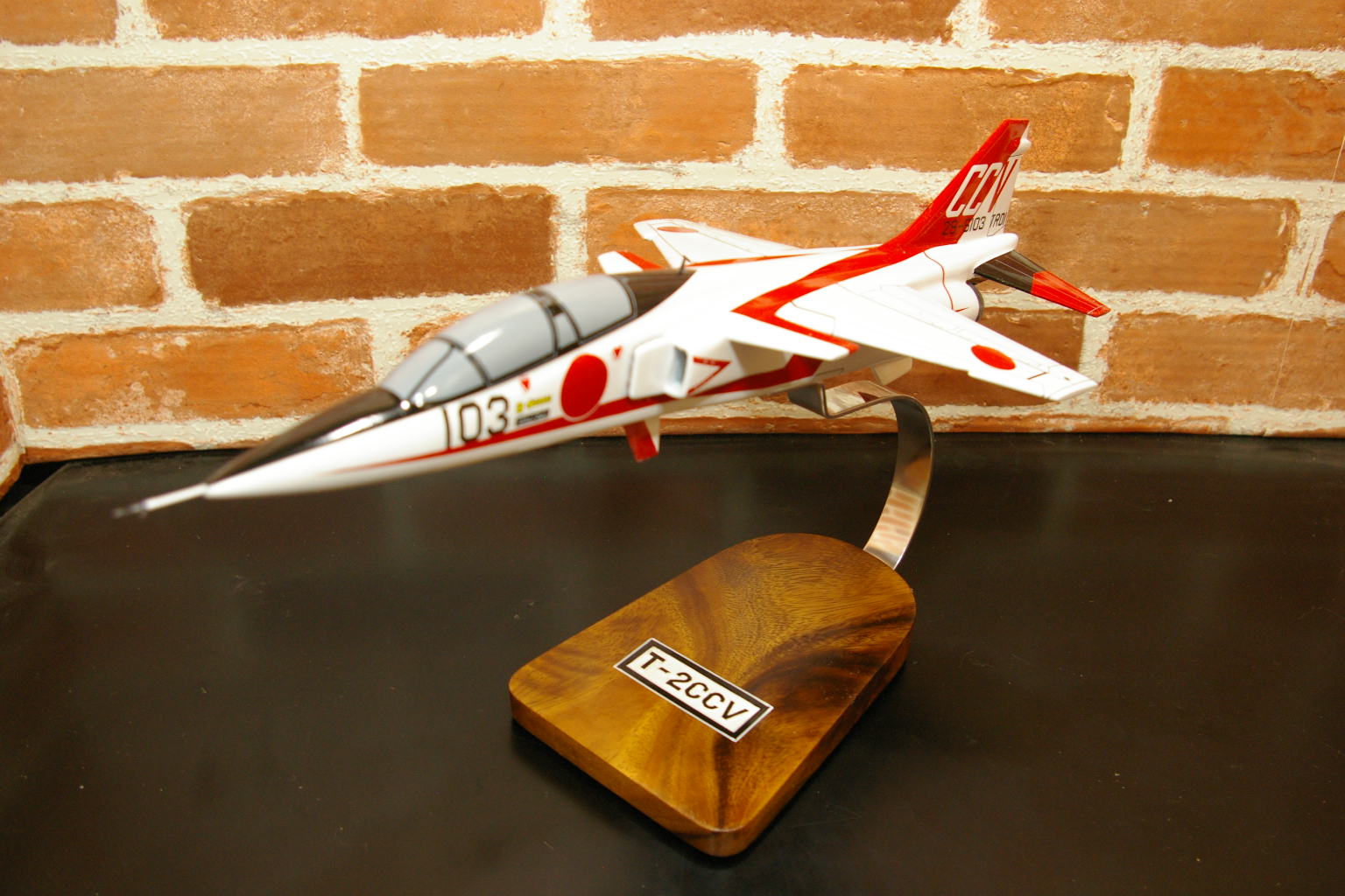 オーダーメイド予約受付中！1/48 T-2 CCV航空自衛隊（三菱）実験機　木製模型