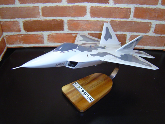 オーダーメイド予約受付中！1/48 F-22 ラプター（ロッキードマーティン）戦闘機　木製模型