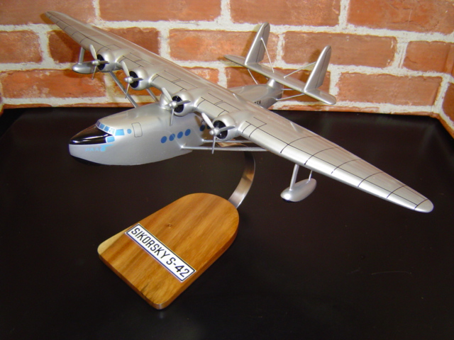 オーダーメイド予約受付中！1/72 S-42(シコルスキー）飛行艇　木製模型