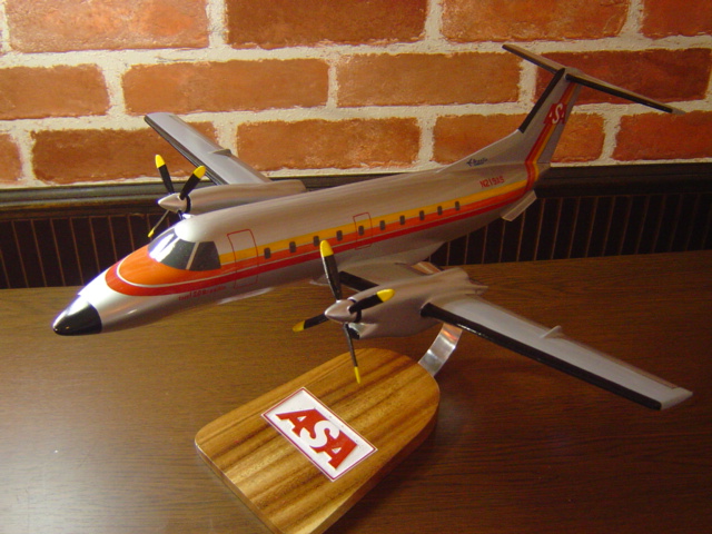 オーダーメイド予約受付中！1/48 EMB-120RTアトランティックサウスイースト航空（エンブラエル）　木製模型