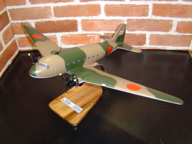 オーダーメイド予約受付中！1/72 零式輸送機二二型（L2D3）（昭和飛行機）　木製模型
