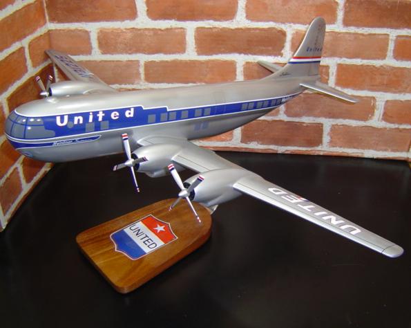 オーダーメイド予約受付中！1/144 B377 ストラトクルーザー ユナイテッド航空（ボーイング）　木製模型