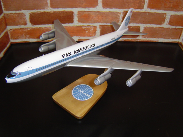 オーダーメイド予約受付中！1/144　B707-120パンアメリカン航空（ボーイング）　木製模型